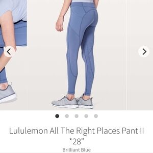 Lululemon All The Right Places II High Rise Leggings 28" Size 4